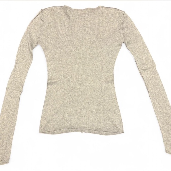 Max Mara Rib-Knit Wool/Cashmere Sweater Women S (Grey) Centre-Seam Slim Fit - Picture 4 of 4
